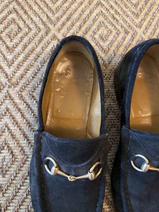 Men's 11 Gucci Horsebit Loafer Black Suede with Box and Dust Bags - Picture 3 of 12